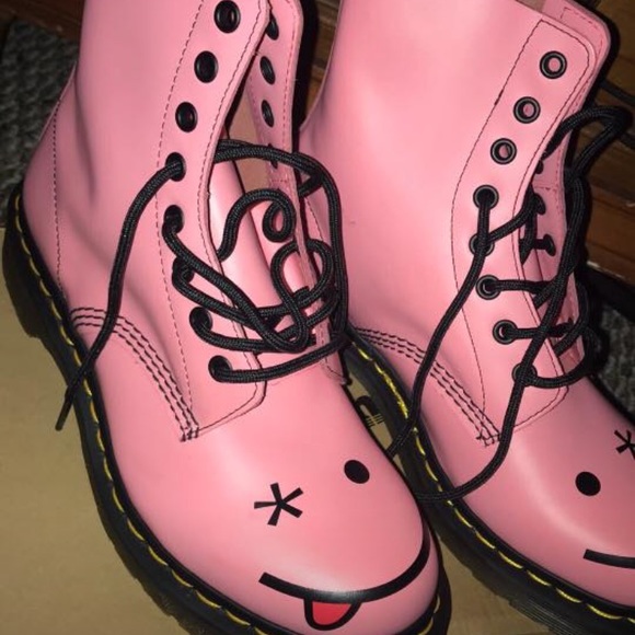 Dr. Martens Hincky Acid Pink Combat Boots. No Box - Picture 1 of 6